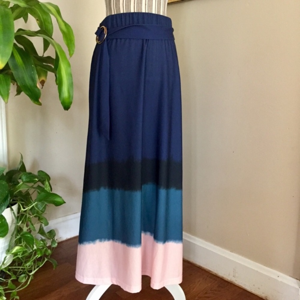 Chaps Colorblock Maxi Skirt